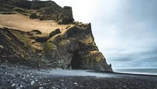 This cave is a beautiful example of octagonal basalt pillars.