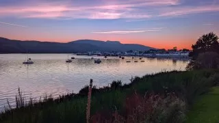 Enjoy the view of Ullapool from the grounds of the Harbour House B&B. 